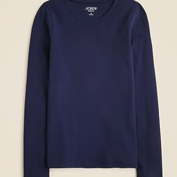 J. Crew Perfect-fit long-sleeve crewneck T-shirt Size XL - Picture 2 of 13